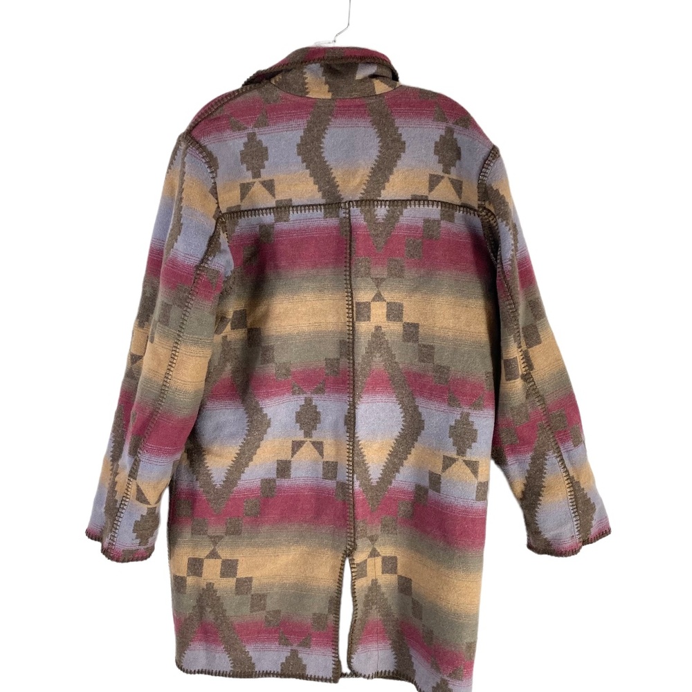 Woolrich Vintage Wool Blanket Coat Reversible Jacket SZ M - Picture 7 of 7